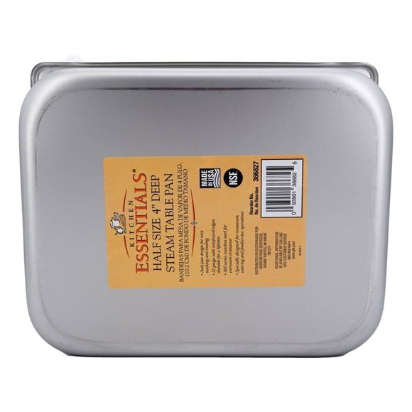 Kitchen Essentials Half Sized Steam Table Pans 366827 Lot (4) 4" Deep USA  New - Picture 3 of 3